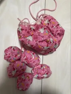 京都限定 キティ　お手玉セット 巾着付き ご当地キティ 2000年代 レトロ