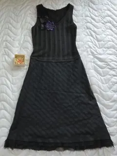 美品✨【COMME CA DU MODE】黒 ノースリーブ ワンピース