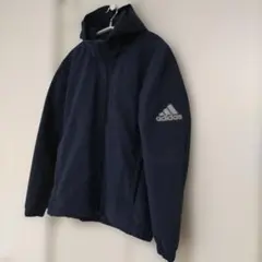 adidas ネイビー フード付きジャケット
