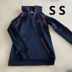 YONEX フード付きウェア SS ネイビー