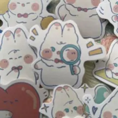 ウサギのキャラクター ステッカーセット44枚