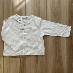 【新品未使用タグ付き】ミキハウス 薄手長袖カーディガン80