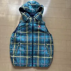 le coq sportif リバーシブルダウンベスト チェック✖️ネイビー