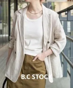 B.C STOCK 手洗い可 / フレンチリネンテーラードジャケットのサムネイル
