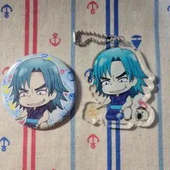 弱虫ペダル 缶バッジ＆アクリルキーホルダー 銅橋