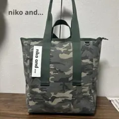 niko and…ニコアンド/ニコロゴキャンバストートバッグ　迷彩柄のサムネイル