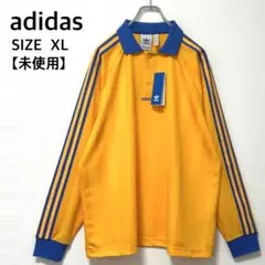 adidasアディダス　サッカージャージ　長袖ポロシャツ　ユニフォームロゴ XL