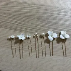 ヘッドパーツ　ヘッドドレス　ヘアピン　髪飾り　花　7点セット
