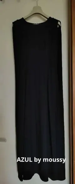 AZUL by moussy　ノースリーブ　ロングワンピース　黒　フリーサイズ