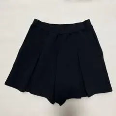ブラック プリーツ キュロット ショートパンツのサムネイル