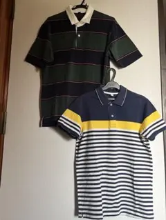 UNIQLOラガーシャツ&ボーダーポロ2枚セット　Lサイズ