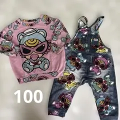 ヒステリックミニ❤︎2着セット❤︎トレーナーサロペット100センチ