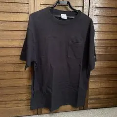Champion 黒 Tシャツ Lサイズ ポケット付き　ざっくり着る　古着