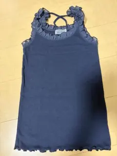 フリル付き ネイビー タンクトップのサムネイル