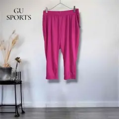 新品✨GUスポーツ◎吸水速乾タックカプリパンツ　XL ピンク　ヨガ　トレーニングのサムネイル