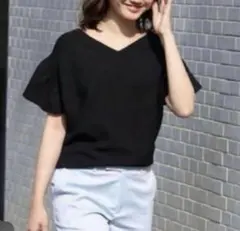 美品【Oggi×IENAコラボ】イエナ サマーニット フリルスリーブのサムネイル
