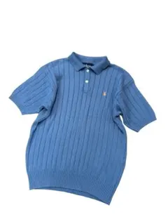 【新品未使用タグ付】ポロラルフローレン　半袖ニットS　水色　ブルー 2025年最新】ラルフローレン ニット 半袖 ブルーの人気アイテム