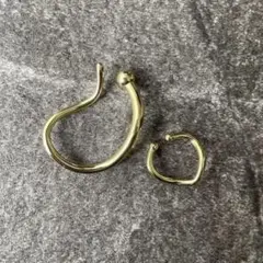 イヤカフ ゴールド 2点セット 片耳用