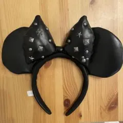 ミニーマウスレザーカチューシャ　ディズニー