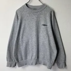 90s アンブロ ラグランスウェットトレーナー 刺繍ロゴ ラオス製 Vガゼットのサムネイル