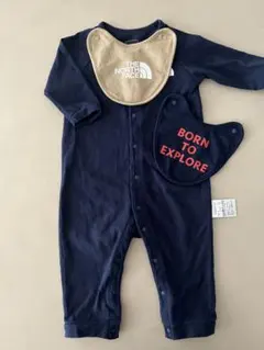 THE NORTH FACE ネイビー ロンパース・ビブセット