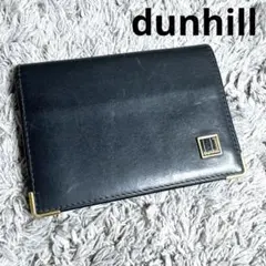dunhill ダンヒル 二つ折りカードケース 名刺入れ レザー ブラック