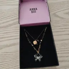 ANNA SUI アナスイ　ネックレス　蝶々　バタフライ　２連