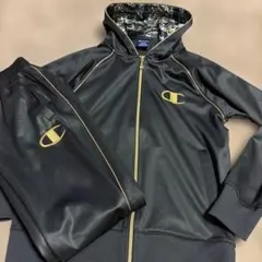 Champion ジャージ セットアップ L ブラック ゴールド 魔裟斗 完売品