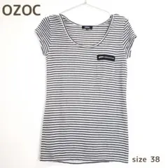 平成　ギャル　OZOC　半袖　Tシャツ　カットソー　ボーダー　Y2K　チビTのサムネイル