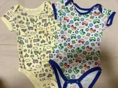 ボディ肌着　2枚セット　男の子　くるま柄
