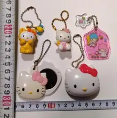 サンリオ ハローキティ等 レトロ キーホルダー 5個セット