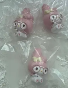 サンリオキャラクターズ マイメロディ めがねっこちゃんフィギュア マイメロ 3点