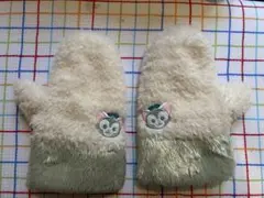 ディズニーシー　エメラルドグリーン×ホワイトのジェラトーニミトン