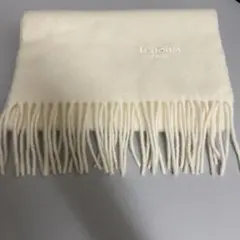 renoma アイボリー マフラー フリンジ付き