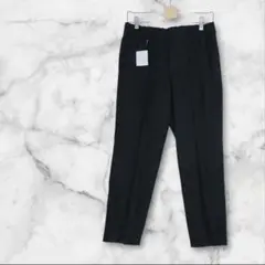美品 ミルブロウズ フェリシモ テーパードパンツ ピンタック L相当 ブラック