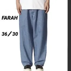 【W36】FARAH 定価2.2万 ファーラー ワイド テーパード デニムのサムネイル