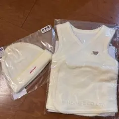 ミキハウス/新生児用 ベビーベスト&帽子セット