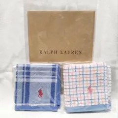 【プレゼントにおすすめ】Ralph Lauren タオルハンカチ 2枚セット