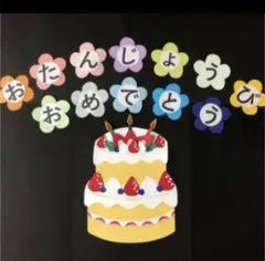 壁面飾り、誕生日、保育、介護施設、デイサービス、クリスマス、還暦