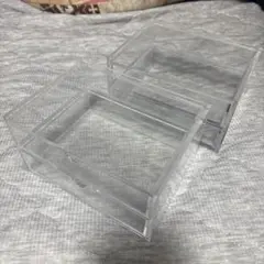 無印良品 重なるアクリル ケース2段フタ付き引き出し 2個セット