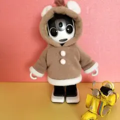 ロボホン服　裏起毛白耳馬さんパーカー