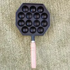 岩鋳 Iwachu 南部鉄器 たこ焼14穴 木柄付 IH対応　ガス○　直火○のサムネイル