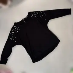 INGNI ビジュー　パール　装飾 ドルマン　長袖トップス　カットソー　シャツ