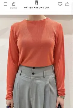 シャイニーリブ クルーネックカットソー ユナイテッドアローズ