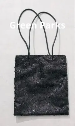 Green Parks dmikka.スパンコールA4トートバッグ　黒のサムネイル