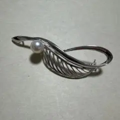 本真珠 シルバー刻印 ブローチ ペンダントトップ