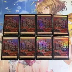 MTG 마운틴 재패니즈 포일 8매 베이직 랜드 스파이더맨