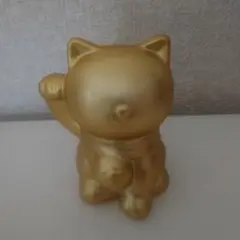 ゴールド 猫型貯金箱　置物