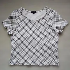 BURBERRY LONDON バーバリー ロンドン Ｔシャツ 白 チェック ４