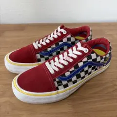 美中古/VANS OLD SKOOL PRO限定モデル(26cm)赤青チェッカー